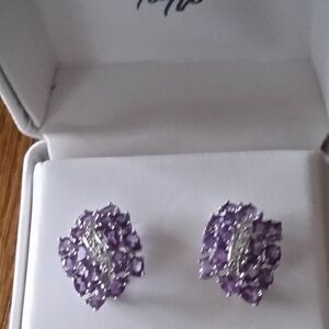 AMETHYST EARRINGS NWOT